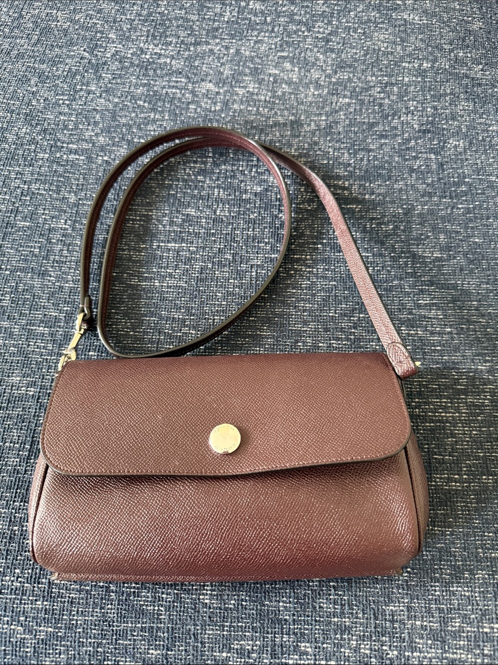 NWOT New Coach F12106 Reversible Ruby Crossbody Leather Purse Oxblood/Nude Pink - Picture 9 of 15